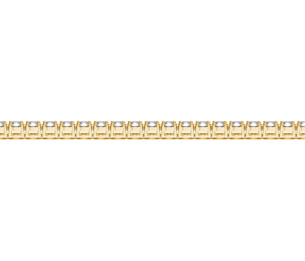 Lab Grown Round Diamond Tennis Bracelet in 14k Yellow Gold(5 cctw  F/G  VS2/SI1)
