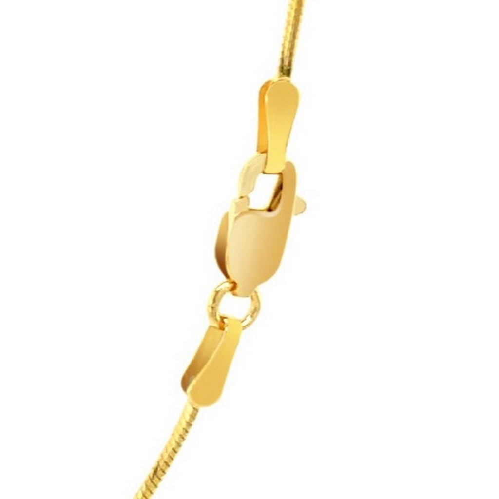 1.0mm 14K Yellow Gold Octagonal Shiny Snake Chain