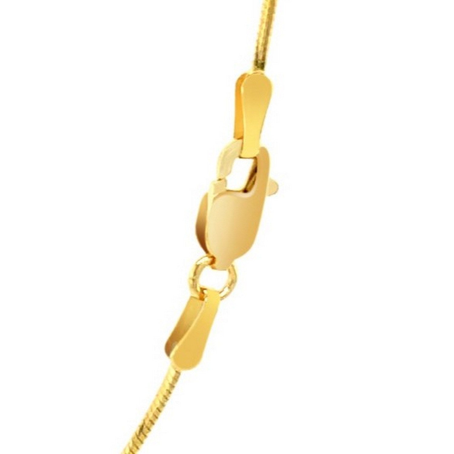 1.0mm 14K Yellow Gold Octagonal Shiny Snake Chain