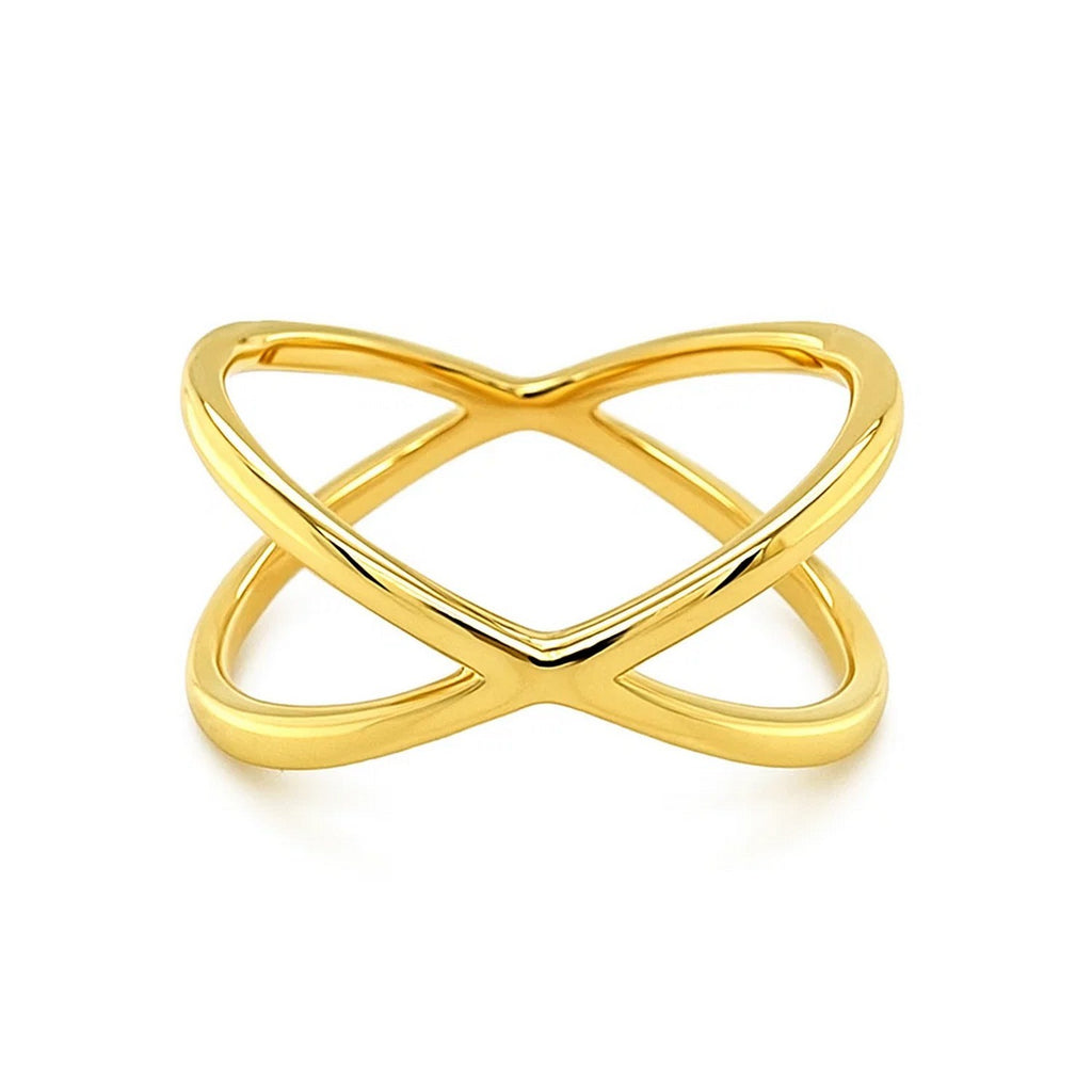 Profiled Rings 14k Yellow Gold Polished X Profile Ring – Jeda Alice Diamonds