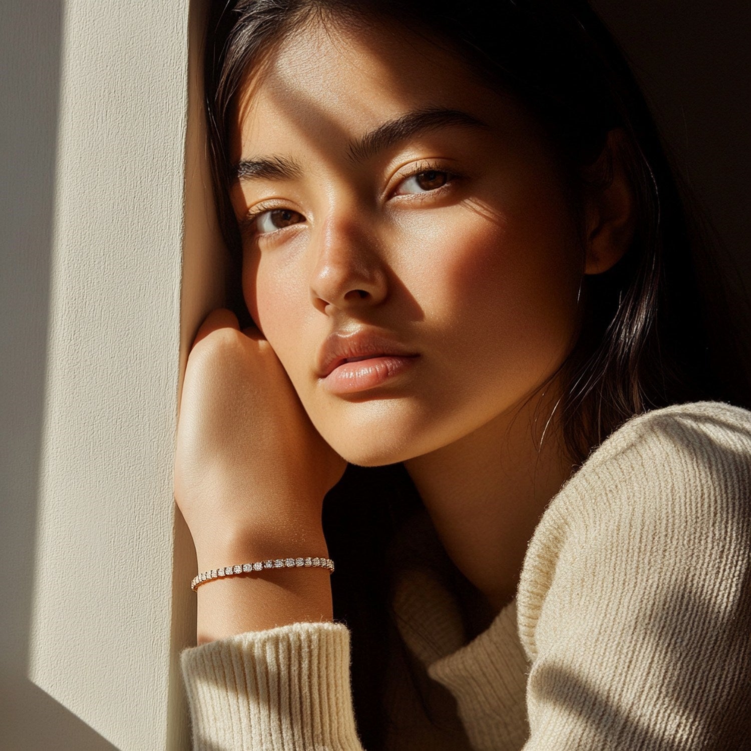 Lab Grown Round Diamond Tennis Bracelet in 14k Yellow Gold (3 cctw F/G  VS2/SI1)