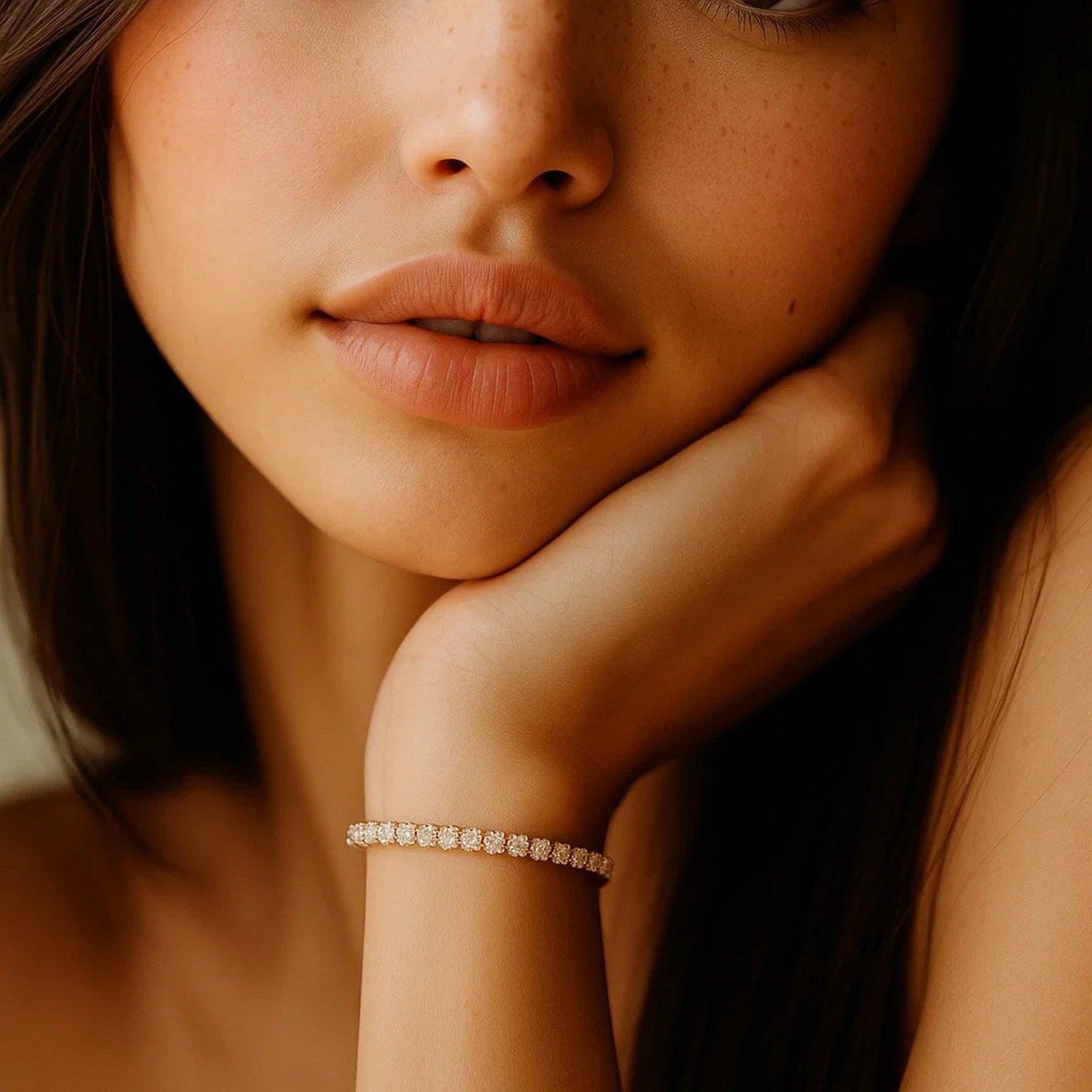 Lab Grown Round Diamond Tennis Bracelet in 14k Yellow Gold (4 cctw F/G  VS2/SI1)