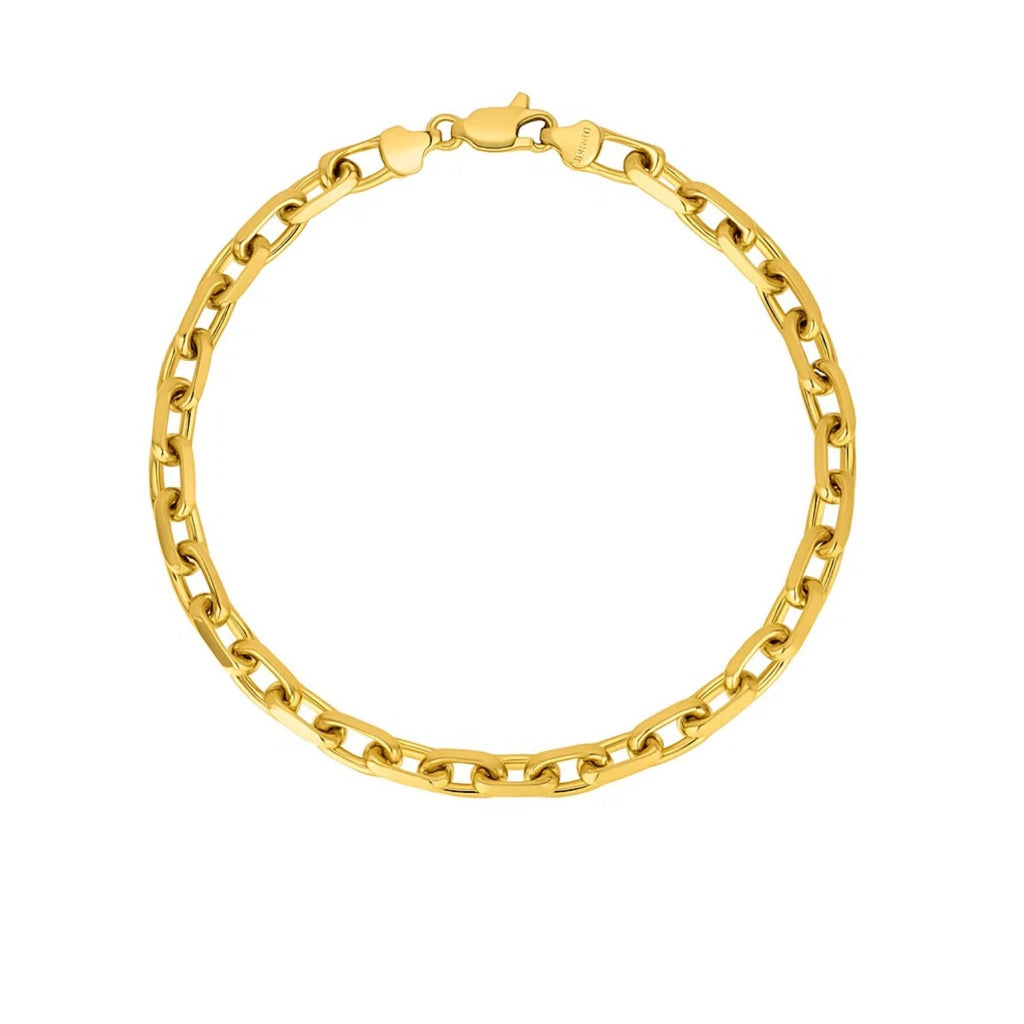 14k Yellow Gold French Cable Chain Bracelet  (4.80 mm)