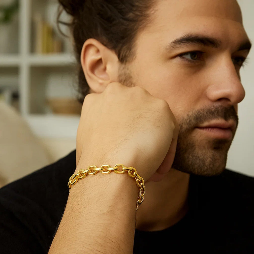 14k Yellow Gold French Cable Chain Bracelet  (4.80 mm)