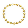 14K Yellow Gold Polished Pebble Bead Bracelet (6.00 mm)