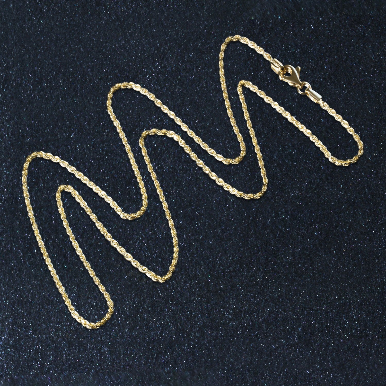 10k Yellow Gold Solid Diamond Cut Rope Chain (1.40 mm)