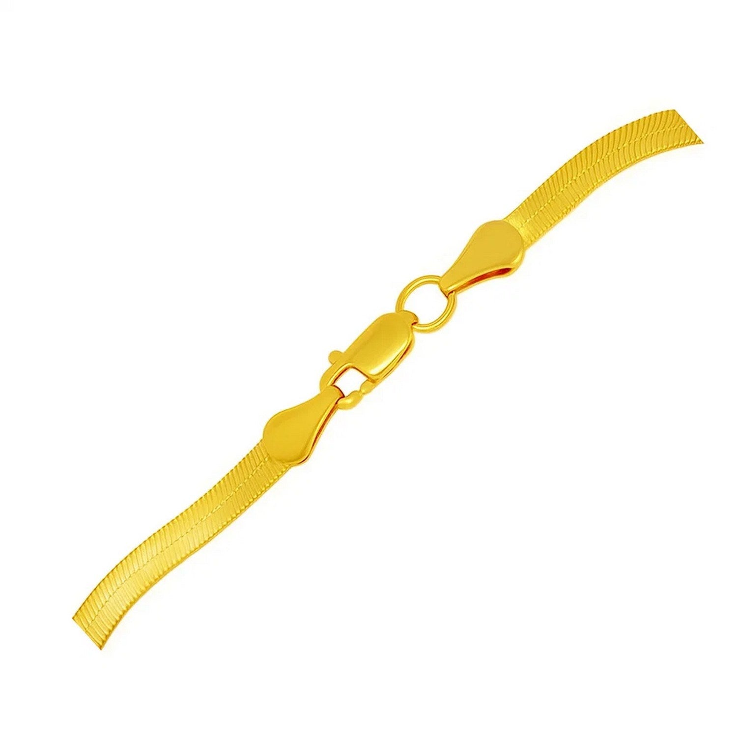 14k Yellow Gold Super Flex Herringbone Bracelet (1.50 mm)