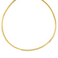 14K Yellow Gold And Silver Reversible Omega Chain Necklace (3.00 mm)