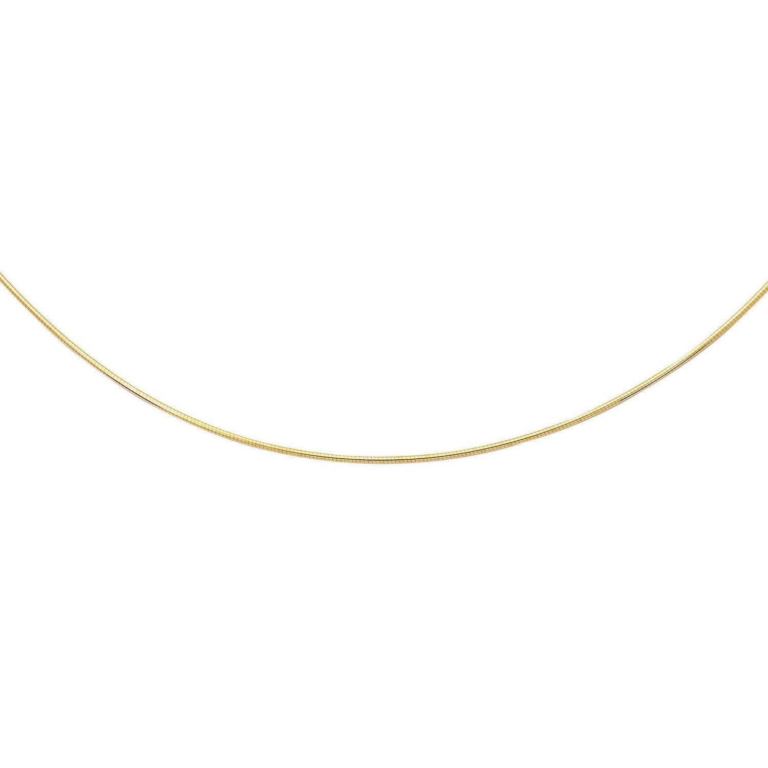 14k Yellow Gold Necklace in a Round Omega Chain Style