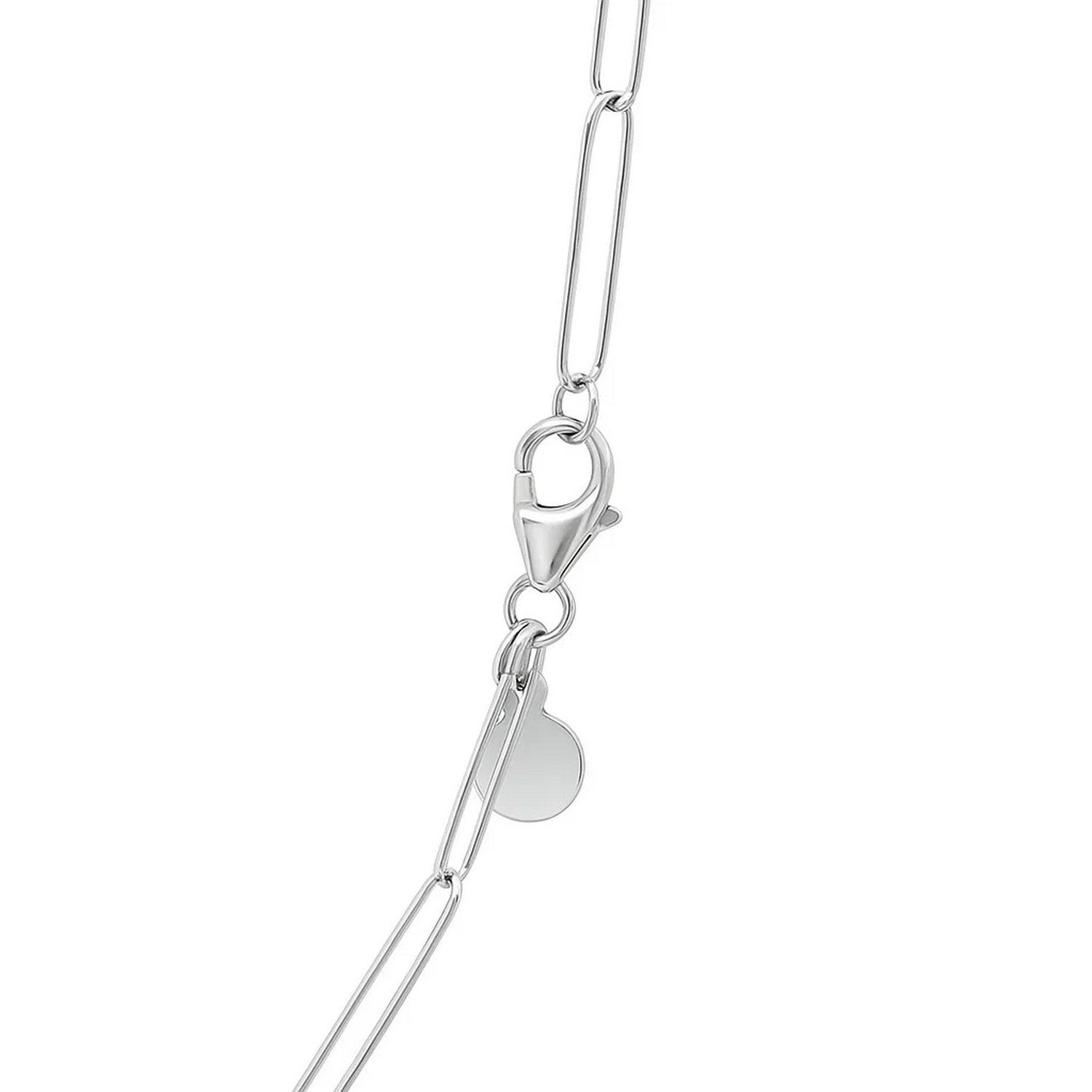 14k White Gold Wire Paperclip Chain (2.7 mm)