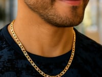 14K Tri Color Gold Pave Valentino Chain (3.50 mm)